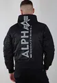 ALPHA INDUSTRIES Herren MA-1 ZH Back Print Bomberjacke, Black/Reflective, S