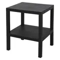 Spetebo Kunststoff Beistelltisch klein in anthrazit mit 2 Ablagen - 45 x 38 cm - Standregal rechteckig mit 2 Ebenen