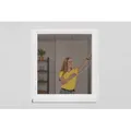 Schellenberg Easy Click Fliegengitterfenster, Weiß, einfaches Einklicken ohne bohren, 130 x 150 cm