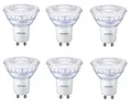 6x PHILIPS Reflektor Spot 3,5W = 35W GU10 36° warmweiß EEK:G (Spektrum A-G)
