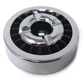 Starlet24® Gluttöter Aschenbecher für draußen Windaschenbecher Ascher stabil rund flach - SILBER