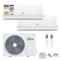 Kältebringer Multisplit Klimaanlage 2 Innengeräte - 18000 BTU - 5,3 kW - Inverter Klimagerät mit Heizfunktion, WiFi und App - sehr leise & energiesparend - Kühlen, Heizen, Lüften, Entfeuchten