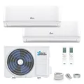 Multi Split Klimaanlage 18.000 BTU Inverter Heizfunktion 5,3kW 2 Innengeräte