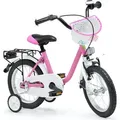 Qualitäts Kinderfahrrad 14 Zoll matt Pink Mädchen Kinderrad Fahrrad ab 3 Jahre - Rosa
