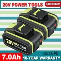 2x 7,0Ah 20V MAX 7000mAh Ersatzakku Für Worx Akku WA3553 WA3556 WA3551 WA3639 DE