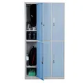 Schließfach Boston T829, Schließfachschrank Wertfachschrank Spind, Metall 6 Fächer - blau