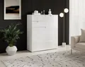 HBZ Kommode Spice weiß hochglanz, BxHxT 100x119x40 cm, Kommode mit 2 Türen, 2 Schubkästen und 3 Einlegeböden