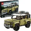 LEGO 42110 Technic Land Rover Defender, Modellauto, 4x4 Geländewagen für Kinder ab 11 Jahre und Erwachsene, Sammlerstück - Schwarz