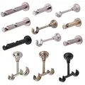 MDEKOR Deckenträger 1-läufig Messing Gold Deckenhalter mit Metallmontageplatte für Gardinenstange 19 mm Abstand kürzbar