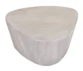 Couchtisch Konsolentisch Wohnzimmertisch Mangoholz furniert Weiß 68 x 53 cm