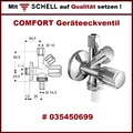 Schell COMFORT Kombi Geräte Eckventil 1/2" selbstdichtend Geräteeckventil DN 15