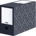 Archivschachtel BANKERS BOX® Décor, FSC®-zertifizierter Karton, B 150 x T 345 x H 253 mm ,für DIN A4 Formate, mitternachtsblau, 5 Stück 188636