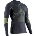X-Bionic Langarmshirt Rundhals Energy Accumulator 4.0 Unterwäsche charcoal/gelb Herren grau M