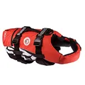 EzyDog Schwimmweste Hund - DFD Hundeschwimmweste - Schwimmwesten für für Kleine, Mittelgroße und Große Hunde - Rettungsweste mit Griff und Reflektoren, Größenverstellbar (L, Rot)