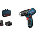 Akku-Schlagbohrschrauber GSB 12V-15 Professional, 12 Volt, Schlagbohrmaschine blau/schwarz, 2x Li-Ionen Akku 2,0Ah