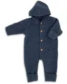 Engel Baby-Overall mit Kapuze, Holzknöpfen und Umschlag