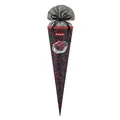 Step by Step Schultüte Ninja Yuma, schwarz-rot, passend zum Schulranzen, aus recycelten PET-Flaschen, Verschluss aus Stoff, 5L Füllvolumen, 70 cm Höhe, für die 1. Klasse