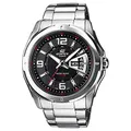 Casio HerrenArmbanduhr Analog Quarz Edelstahl EF-129D-1AVEF