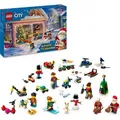 LEGO City Adventskalender 2024, Adventsgeschenk für Kinder ab 5 Jahren, 24 Überraschungen,  Minifiguren in Weihnachtspullis, Weihnachtsmann und F... - Bunt