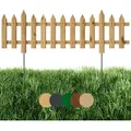Floranica 1 STK Gartenzaun Vorgartenzaun Steckzaun Friesenzaun Zierzaun Lattenzaun 100 cm lang mit Metallpfosten Zaun für Vorgarten Gemüsebeete H...