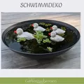 kompl. Miniteich, mit Schale -D=35cm, 4 Schwimmtiere, weiße Enten-Familie