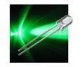 world-trading-net Modellbausatz 10 LEDs 5mm wasserklar blinkend grün SET