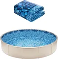 VEVOR Runde Poolfolie,  549x147 cm, Innenfolie, Ersatzfolie, Innenhülle, Schwimmbadfolie, Folie aus Vinyl im Überlappungsstil mit Standardstärke, für Aufstellpools mit 137 cm Wandhöhe