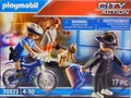 Playmobil 70573 Polizei-Fahrrad Verfolgung des Taschendiebs Polizist Hund NEU
