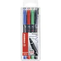STABILO OHPen 4er Folienstift Fein F universal permanent 4 Farben Set