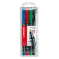 4 STABILO OHPen universal Folienstifte Set farbsortiert permanent Fein ( F )