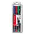 (0,86€/Stück) Stabilo OHPen Folienstift, F - 4er Etui 8424, permanent, 0,7 mm