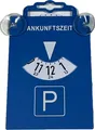 1X Parkscheibe mit Saugnapf / Sauger aus Kunststoff Blau gem. StVZO Parkplatz
