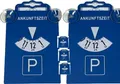 5X Parkscheibe mit Saugnapf / Sauger aus Kunststoff Blau gem. StVZO Parkplatz