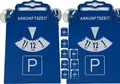 10X Parkscheibe mit Saugnapf / Sauger aus Kunststoff Blau gem. StVZO Parkplatz