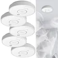 VisorTech 5er-Set drahtlos vernetzbare Funk-Rauchwarnmelder, 85 dB