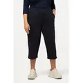 Ulla Popken Funktionshose 7/8-Jogginghose gerades Bein Elastikbund blau 42/44