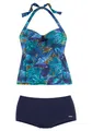 LASCANA Tankini mit Hotpants, blau-bedruckt