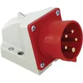 REV CEE-Wandgerätestecker | 32A | 400V | IP44 - Rot