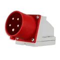 REV CEE Stecker Wandmontage, 400V, 32A, 5-polig, 3P + N + PE, IP44, rot