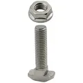 KLAK Profil KLAK 40 - Edelstahl Hammerschraube T-Schraube M8 40mm Nut 8 Profil silberfarben 1 Stück + Mutter | 0,79 cm x 1,78 cm x 4 cm
