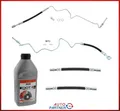 4x BREMSSCHLAUCH HINTEN + BREMSFLÜSSIGKEIT DOT4 FÜR VW GOLF IV BORA NEW BEETLE