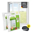 EASYmaxx Insektenschutz-Fensterrahmen Insect Protect Insektenschutzgitter 110x130cm mit Klettverschluss, (2-St), Moskitonetz, Montage ohne Bohren, zuschneidbarer Insektenschutz