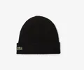 Lacoste Ribbed Wool Beanie | Herren | Black | One Size