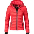 Marikoo Steppjacke Samtpfote ultraleichte Übergangsjacke mit Kapuze rot S (36)