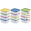 12 x Hochwertige Gefrierdosen mit Deckel 650 ml Tiefkühldosen Gefrierbox Tiefkühlbox Vorratsdosen luftdicht