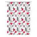 Kleine Wolke Duschvorhang Textil TESS Rubin 180 x 200 cm