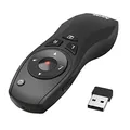 Hama Wireless Presenter roter Laserpointer, Air Maus, digitaler Stift (Fernbedienung Powerpoint Präsentation 15m Reichweite 2,4 GHz mit Lautstärkeregelung, Full-Screen, Black-Screen, inkl. Batterien)