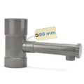 Wasserdieb Fallrohr Abzweig mit Hahn Regenwassersammler Regendieb Fallrohr 80 mm Regensammler Wassersammler für Regentonnen Regenrinnen Ablauf