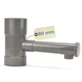 Wasserdieb Fallrohr Abzweig mit Hahn Regenwassersammler Regendieb Fallrohr 80 mm
