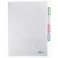 DURABLE Prospekthülle Organisationshüllen A4 3-fach geteilt transparent VE=5 Stück.